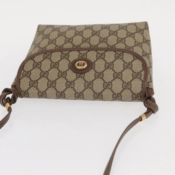 GUCCI GG Supreme Shoulder Bag PVC Beige Gold - Picture 5 of 16